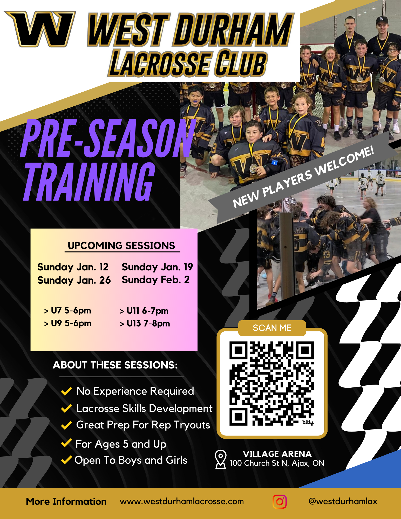 Black Yellow Boxing Training Gym Flyer